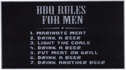 MD Entree - Barbecue Mat - Rules for men - 67 x 120 cm