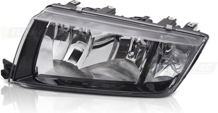 Koplamp links - voor Skoda Fabia 2000-2007 - TYC - zwart
