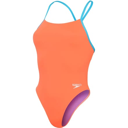 Dames zwempak uit 1 stuk Speedo End+ Solid Tie Back