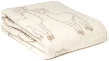 WOOOL Wollen Deken - ALPACA Friends (Beige) - 130x200cm - Omkeerbaar