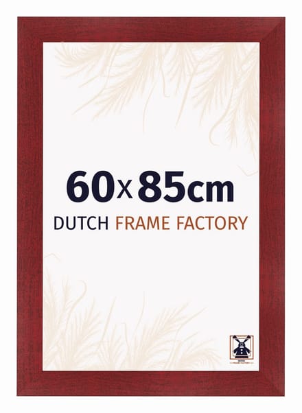 Fotolijst 60x85 cm - MDF - Wijnrood Geveegd - Praag