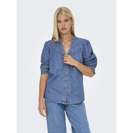ONLY - ONLRAYA 3/4 SHIRT DNM AKM NOOS - Dames - Blouses