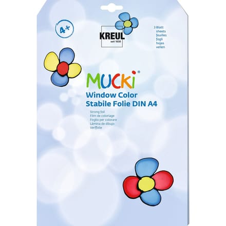 MUCKI Window Color stabiele folie, DIN A4, 3 vellen