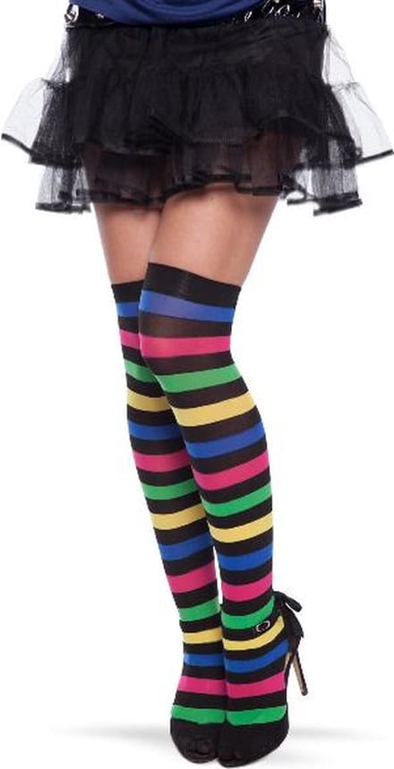 Folat - Neon Kleuren Gestreepte Kousen