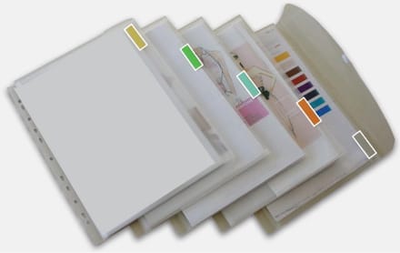 10x EXXO-HFP - #35561 - A4 INDEX Ringband Documententas - 20mm cap. - Kleurloos, 2 stuks