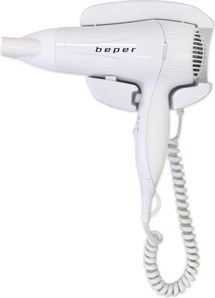 Beper 40.490 - Compacte Haardroger voor Hotel - Wandmontage - Handige Haardroger voor Hotels - 2000W - Wit