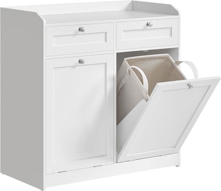 Hoppa! Badkamerkast - Wolkenwit - MDF, Polyesterweefsel - 78,9 x 40 x 80,2 cm (B x D x H)