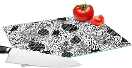 Glazen Snijplank - 28x20 - Patronen - Jungle - Fruit - Snijplanken Glas