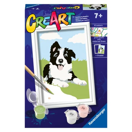 Ravensburger CreArt Border Collie - Schilderen op nummer voor kinderen