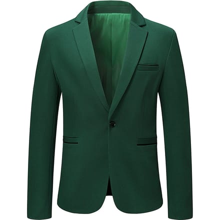 Heren colbert slim fit jas zakelijk dagelijks blazer groen