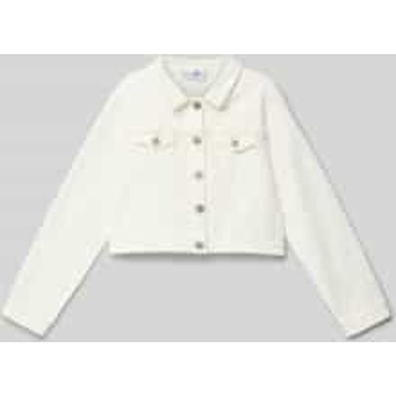 Regular fit jeansjack met kant