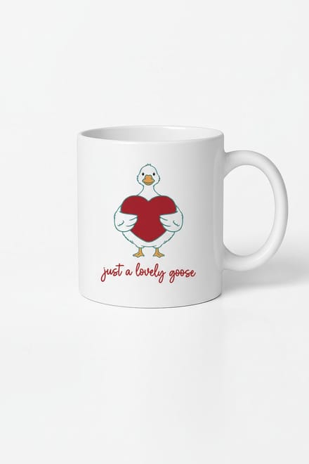 Lieve Gans Mok met Hart - 'Just a Lovely Goose' Cadeau