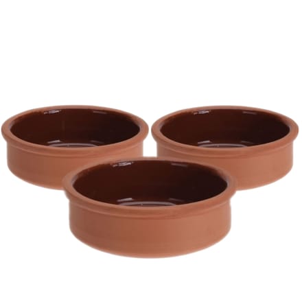 Excellent Houseware - Tapasschalen - Terracotta - 3 stuks (1028083)