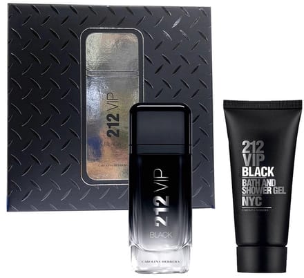 CAROLINA HERRERA 212 VIP BLACK Set 100Ml EDP + 100ML Shower Gel