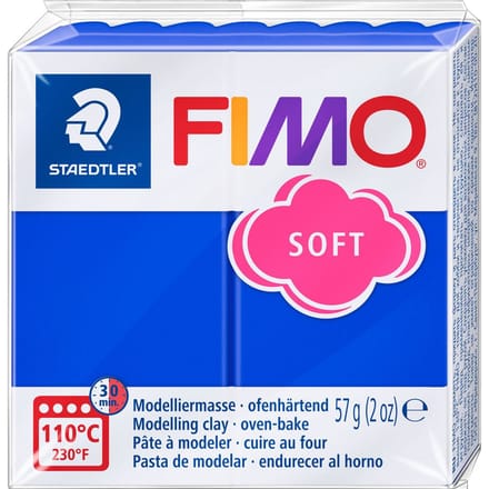 Boetseerklei Fimo soft 57 gram brilliantblauw