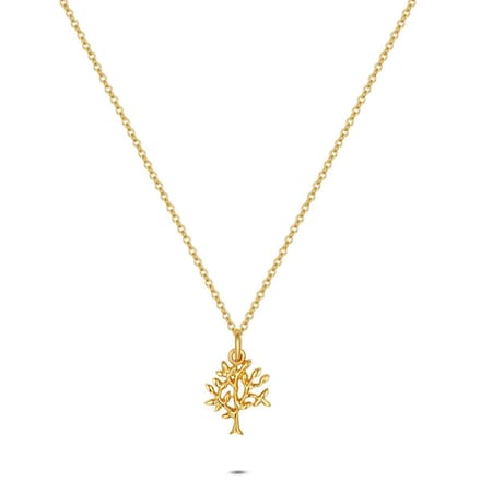 Twice As Nice Halsketting in zilver, boom Goudkleurig 42cm+5cm