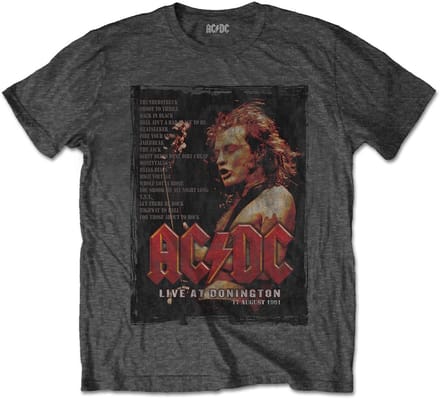 AC/DC - Donington Set Heren T-shirt - M - Grijs