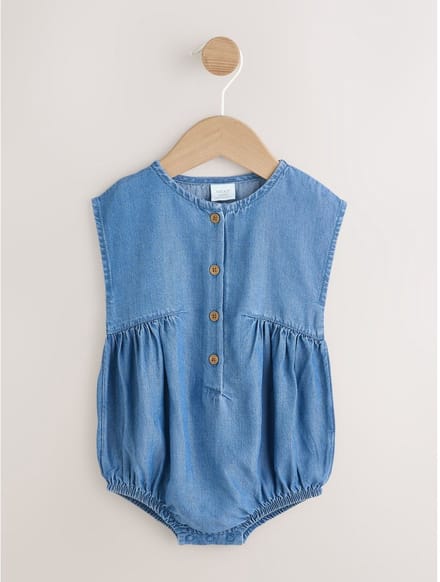 Next - Meisjes - Babyrompertje met bloemenprint - Blauw