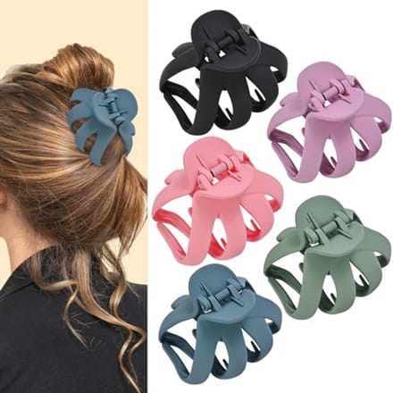 Octopus haarklemmen set van 5 voor dik krullend haar