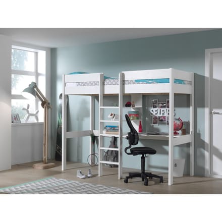 LUCEVI - Pino Hoogslaper + bureau 90x200 cm - Wit