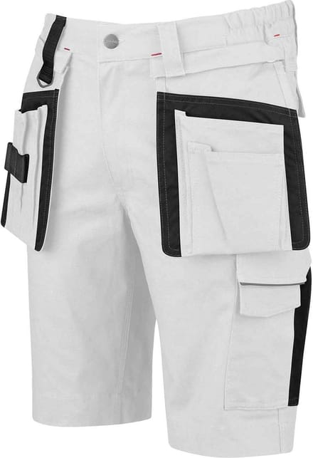 STØRVIK Thijs Stretch Korte Werkbroek Heren - Werkshort - Maat S - Wit