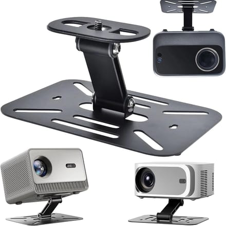 Projector Beugel - Mini Projector Stand - Flexibel Plaatsen - 3-in-1 Montage - 16 x 12 cm - Zwart