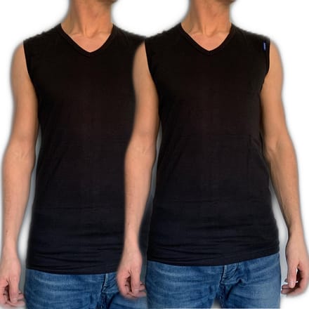 Embrator 2-pack mannen Tank-Top V-hals zwart maat L