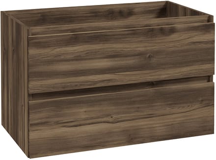 Alvara wastafelonderkast 80 cm donker eiken – 2 laden – softclose – houtlook