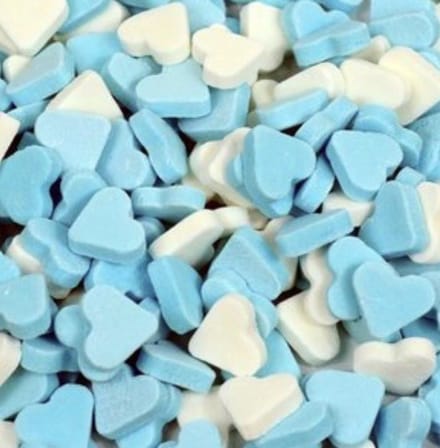 Fortuin Vruchtenhartjes Blauw-wit - 1 kilo