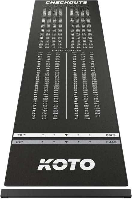 Professionele Antislip Dartmat 285 x 80 cm met Score Indicator