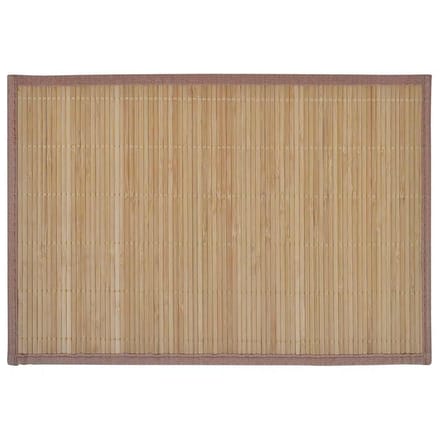 vidaXL - 6 - st - Placemats - 30x45 - cm - bamboe - bruin