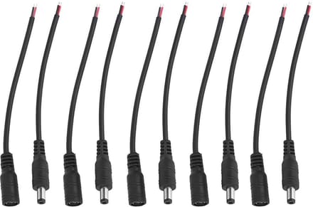 5 Pairs 5.5x2.1mm DC Power Connector for LED Strips, CCTV Cameras and Small Appliances
