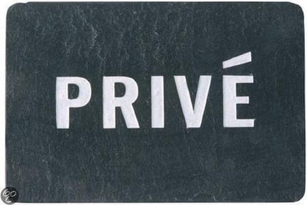 Esschert Design - Leisteen deurplaat 'prive' DP008