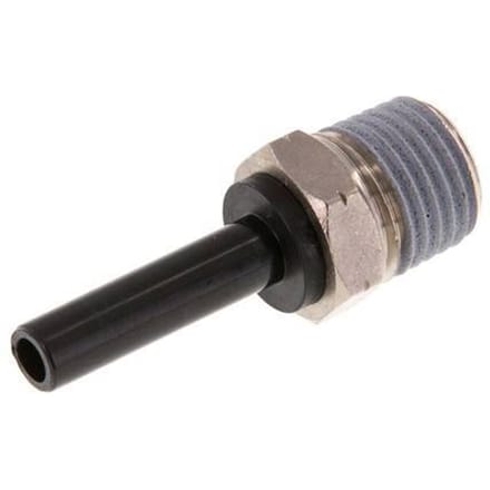 6mm x 1/4'' NPT insteekfitting Messing/PA 66 Buitendraad NBR [2 Stuks]