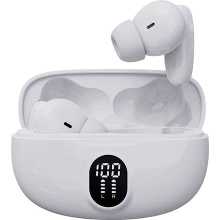 Denver TWE-57W WHITE In Ear oordopjes Bluetooth Stereo Wit Oplaadbox Mobiele telefoon