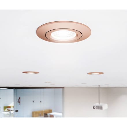 Sigor LED plafondinbouwspot Diled, Ø 8,5 cm, 6 W, Dime LED, rosé