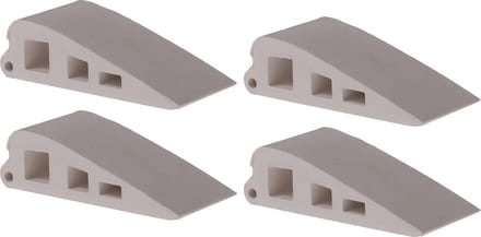Deltafix Deurwig - 4x - wit - kunststof - 5,9 x 1,7 cm - deurstopper