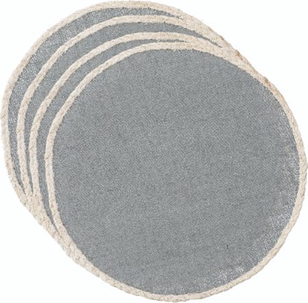 Placemats, Set van 4 Stuks, Geweven, Grijs, 39 cm - Creative Tops