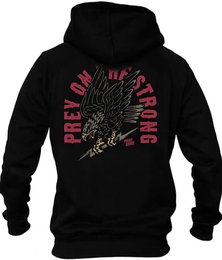 PRIDEorDiE PREY ON THE STRONG Hoody Zwart - XL
