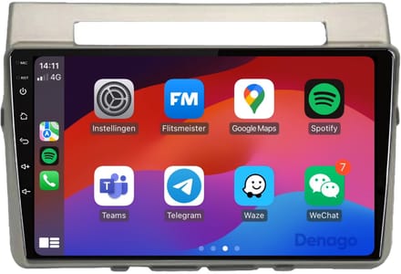 CarPlay autoradio geschikt voor Toyota Corolla | 2004 t/m 2009 | Android 16 | Draadloos Apple CarPlay & Android Auto | 2GB + 32GB | QuadCore processor | Denago DNG-A15 | 2025 model | 2004 2005 2006 2007 2008 2009 | Bluetooth & Wifi