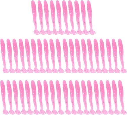Viskunstaas Kit - Zacht Plastic Aas - Vissen Vangen - Levendige Beweging - 5 cm - Roze