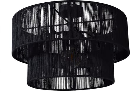 Urban Interiors - Plafondlamp - Diro zwart Jute - Ø45