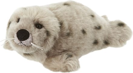 Nature Planet Zeehond Knuffel - grijs - pluche - 15 cm - knuffeldier - zacht