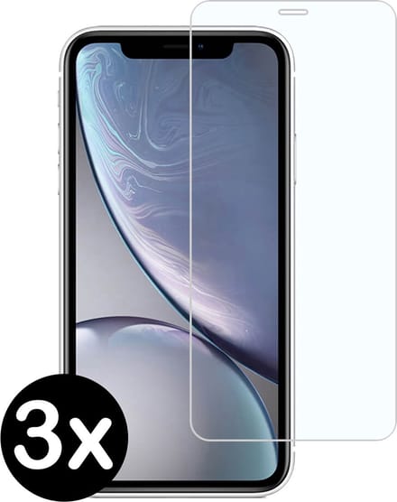 Screenprotector Geschikt voor iPhone X Screenprotector Glas Gehard Met Dichte Notch - Screenprotector Geschikt voor iPhone X Screen Protector Glas Tempered Glass - 3 PACK