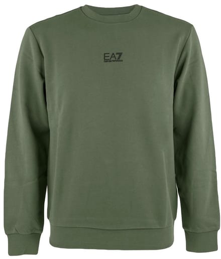 Emporio Armani heren O-hals sweater basic mini logo groen