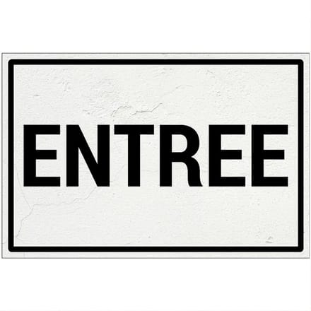 Entree bord | Forex Re materiaal | 18 x 12 cm
