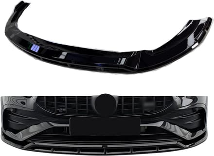 Front Lip compatibel met Mercedes A Klasse W177, V177 Facelift (2023+) Glans Zwart