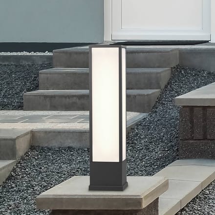 Trio Lighting Fuerte LED sokkellamp, antraciet, aluminium, IP54