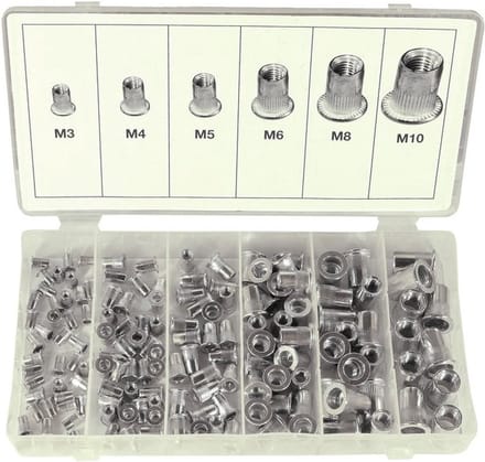 Weber Tools professioneel assortiment blindklinkmoeren aluminium 150 delig