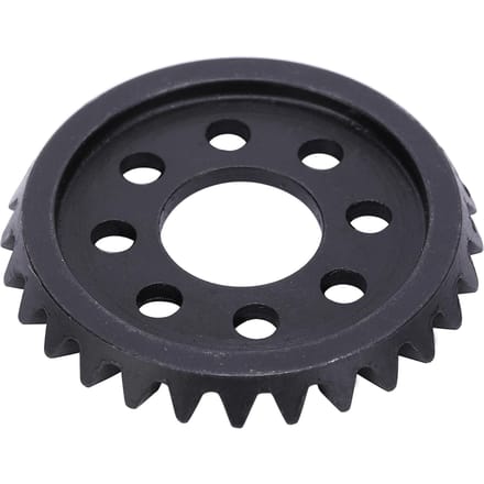 Roue d'engrenage conique 28 dents Montage moyeu Acier moulé Pièces de robot industriel Alésage 14 mm Module de dent 1,5 black